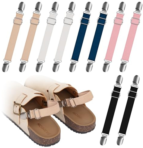 5 Pairs Elastic Shoe Straps, Adjustable Heel Straps