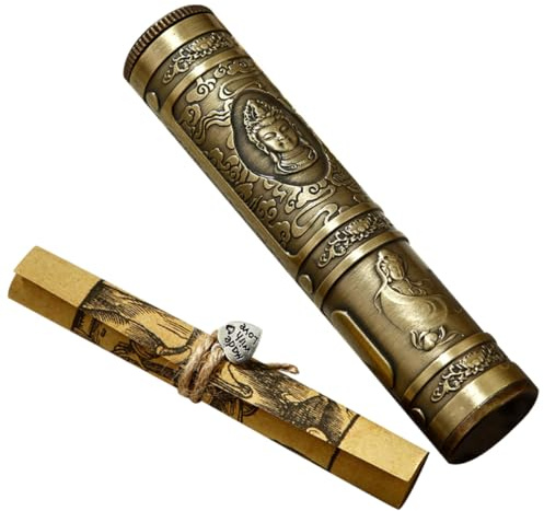 OSOLADY Decorative Wish Paper Tube Wish Bottle Metal Iron Creative Design Unique Innovative Easy to Use Coffee Colour Wishing Gift for Couples Girlfriends