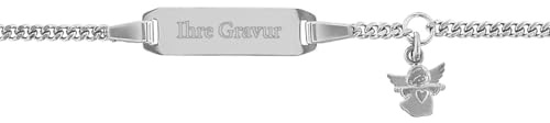 trendor Gravur-Armband für Baby und Kleinkind 925 Silber Länge 14/12 cm | Armschmuck für Mädchen & Jungen, Gravurschmuck für Kinder