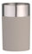 axentia 126787 Zahnputzbecher Lena runder Zahnbürstenhalter und Stiftebehälter für Büro/Arbeitsplatz, gummierter Kunststoff, Edelstahl, Taupe, 6.8 x 6.8 x 11.2 cm