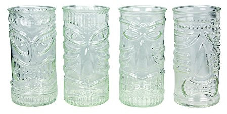 Lot de 4 verres à cocktail tiki