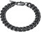 PROSTEEL Herren Armband 10mm Edelstahl Panzerkette Armband schwer Glieder Link Kettenarmband Armkette Armreif, Länge 21cm, schwarz