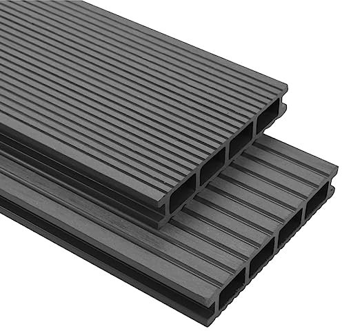 vidaXL WPC Terrassendielen 35m² 4m 25mm Grau Komplettbausatz Komplettset Diele