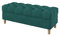 Furninero - Tiefer gepolsterter Sitzbank Sitzhocker Sitzruhe Betthocker Ottomane, mit Stauraum, Gerundete Beine, 120 cm breit, Majestic Velvet Aquamarine Stoff (Licht zu reinigende), Blau