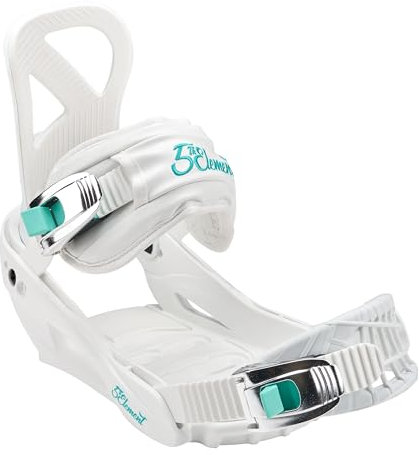 Layla Damen Snowboard-Bindung, Weiß/Blaugrün, M/L (36-38)