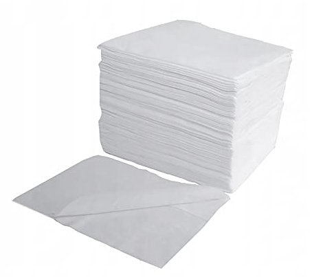 EKO Higiena - Einmal Handtücher 70x50 cm - Groß - Weiß - 100 Stück - Perforiert - Saugstark - Aus weichem Vliesstoff - für Kosmetikstudio Friseur Pediküre Maniküre Sauna SPA Hotel - Gefaltet