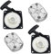 Poweka Lanceur + Mitnehmerplatte pour 33cc 43cc 47cc 49cc 50cc débroussailleuse Tondeuse à Gazon Pocket Dirt Bike Scooter Chopper