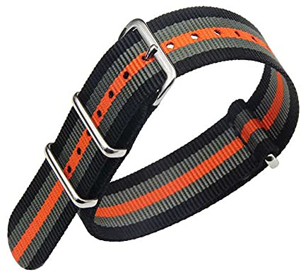FOUUA Nylon Uhrenarmbänder Band NATO Style Wahl der Farbe, Länge und Breite 16mm 18mm 20mm 22mm 24mm Ersatz-Ballistikbänder für Männer und Frauen