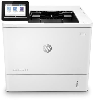 HP LaserJet Enterprise M611dn Monochrome Printer with Built-in Ethernet & 2-Sided Printing (7PS84A) White