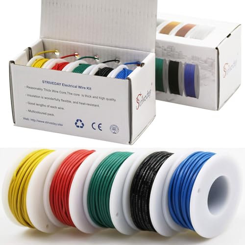 FEP Teflon High Temperature Wire of 24awg with Red Blue Green Yellow Black Colors in Box Magnet Wire.