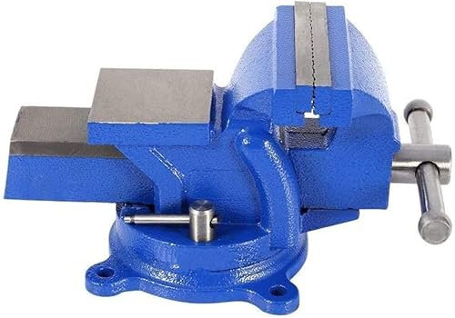 uyoyous Schwerer Schraubstock,125mm Tischschraubstock drehbar 360°,Gusseisen Schraubstock mit Amboss,Parallel Schraubstock für Werkbank