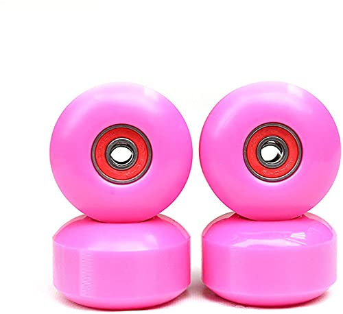 SSCYHT 4 STK./Set Rebound Härte 95a-100 A 52x32mm Skateboard Rollen Street Skate Board Rollen mit Lager,Rosa