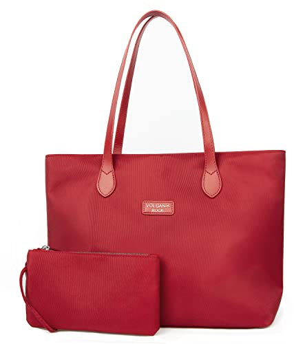 VOLGANIK ROCK Shopper Damen handtaschen damen groß schlichte Design handtasche damen Leicht und wasserabweisend Schultasche Alltagstasche Arbeitstasche Badetasche Reisetasche Tote Bag
