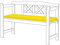 Gardenista Bankauflage 117x39 cm Stuhlkissen mit abnehmbarem Bezug Bankkissen Bankpolster Polsterauflage Auflage für Gartenbank Sitzkissen Outdoor & Indoor, sitzpolster Bank (Gelb)