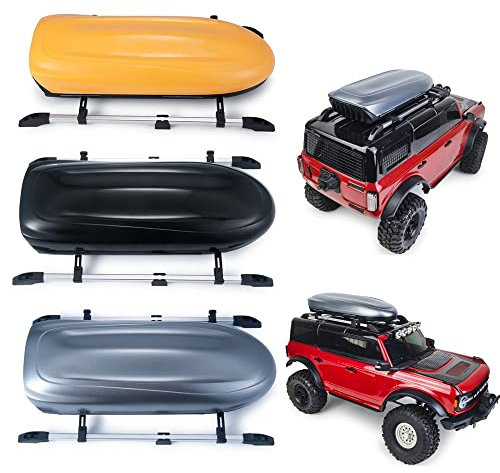 ZuoLan 1/10 RC Auto Dachgepäckkoffer Top Koffer Box für TRX4 SCX10 1:10 RC Crawler Auto Upgrades Zubehör (Black)
