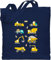 Baumwolltasche - Kinder Traktor Bagger und Co. - Baustellen Fahrzeuge - Unisize - Navy Blau - jutebeutel flugzeugen baustelle lange henkel baufahrzeuge stoffbeutel baustellenfahrzeug einkaufstasche
