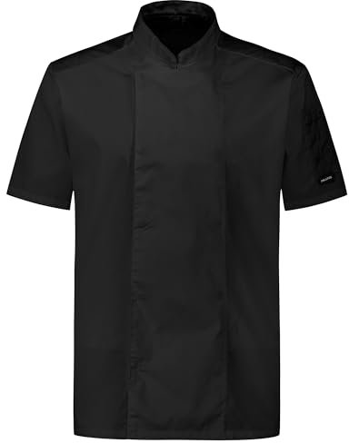 PALLTEX NORI SS Chaquetilla Chef Hombre Chaquetas de Chef Chaquetilla Chef Mujer Chaqueta Cocinero Hombre Ropa de Cocinero Negro, XS