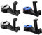 Hitopin 4PCS Car Storage Organizer Bag Hooks, 360° Rotation 2 in 1 Car Seat Hidden Hooks, Car Storage Hooks, General Car Headrest Hooks, Car Seat Back Hook, for Hang Purse, Shopping Bag (Silver, Blue)