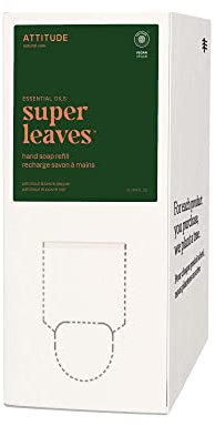 ATTITUDE Hand Soap with Essential Oils, EWG Verified, Plant and Mineral-Based Ingredients, Vegan Personal Care Products, Bulk Refill, Patchouli and Black Pepper, 2 Litres