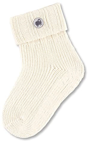 Sterntaler Fli Fli Wolle - Unisex Fliesen Flitzer mit Umschlag - Stoppersocken mit Wolle - hautsympathische Socken - Baby und Kinder Strümpfe mit Anti-Rutsch-Sohle