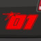 Generisch Startnummer 01 Aufkleber Sticker Auto Start Zahl MTB Motorrad Rennen 46x23cm Farbe: Rot
