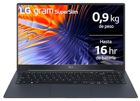 LG Superslim 15Z90RT-G.AA75B Laptop ultraleggero da 15,6 OLED FHD (16:9), 990 g, Intel Core i7 13ª generazione, 16 GB RAM, 512 GB SSD NVMe, Windows 11, tastiera ES (blu)
