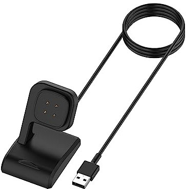 Feysentoe Cavo di Ricarica Compatibile con Fitbit versa 4/versa 3/Sense 2/sense Cable Caricatore Porta USB Cavetto Carica Cavo Caricabatterie USB LZ.1M