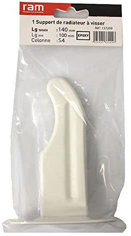 1 SUPPORT RADIATEUR LONGUEUR 100mm BLANC