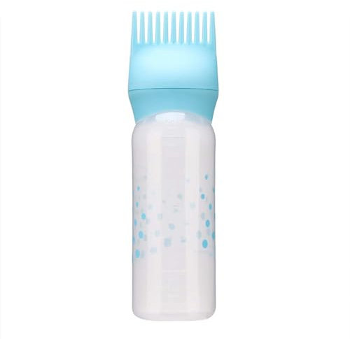 Serlium Hair Oil Applicator Bottle, 160ml Root Comb Applicator Bottle Lightweight Oil Bottle for Hair for Scalp Treatment Essential and Hair Coloring Dye (Blue)