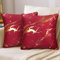 2er Set Kissenbezug 45x45 Rot Golden Marmor Muster Sofakissen Dekokissen Samt Kissenhülle Deko Modern Dekokissen Quadratishe Zierkissenbezüge für Schlafzimmer Sofa Bett