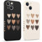 Pnakqil 2 Pezzi Cover per Apple iPhone 13 6.1 Bello Motivo Amore Cuore Graphic Disegno Donne Morbido Protezione Sottile con Anti Fotocamera Antiurto Silicone TPU Morbida Case
