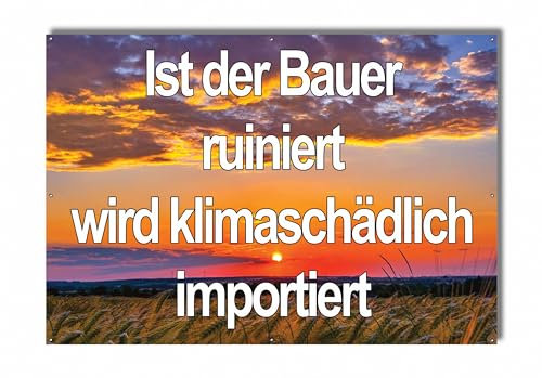 Protestbanner für Demo Landwirtschaft - Banner für Bauernprotest (Getreidefeld 1)