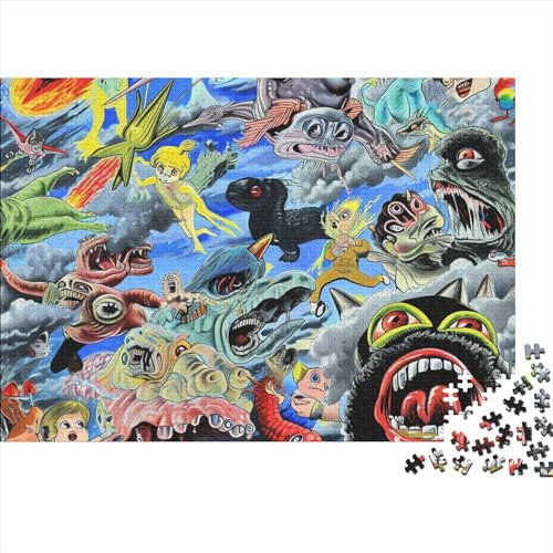 Horror ComicJigsaw Puzzle, 1000 Pieces, Spiele herausfordern, Jigsaw Puzzle for Adults and Children Aged 14+,Premium Quality Jigsaw Puzzle in Panorama Format