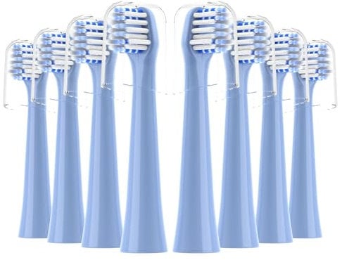 Replacement Toothbrush Heads 8 Pack for Colgate Hum Connected Smart Battery Electric Toothbrush Head,Blue