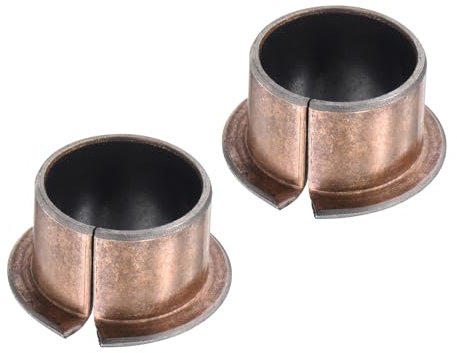 Kozelo 2Pz Boccole Bronzo Sinterizzato - [Foro 20mm x Dia Esterno 23mm x Lunghezza 15mm x Dia Flangia 30mm x Spessore Flangia 1.5mm] Macchine Agricole