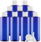 PQPAUTY 48 pièces 200ml Bleu Vide Plastique Bouteille avec Blanc Bouchon à Bascule de Lotion pour lotions crèmes gels shampooing