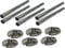 Radiator Pipe Sleeve Covers and Pipe Collars in Chrome Effect 15mm x 200mm (6 x 6 Pack)