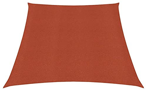 Rantry Sonnensegel 160 g/m² Terrakotta 3/4 x 2 m aus HDPE, Outdoor-Zelt für Privatsphäre, Markise für Garten und Balkon, Sonnensegel für den Außenbereich, Seitenmarkise für Terrasse im Freien