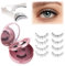 FADLASH Magnet Wimpern 2 StüCk Magnetische Magnetisch 3D Magnetwimpern Wimpern Set Eyelashes KüNstliche Magnetic Magnetisches NatüRlicher Set Falsche Magnetic Eyelashes Wasserdichtem Dünne Wimpern