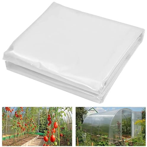200 x 300cm Extra Thick Clear Heavy Duty Polythene Sheeting, Thickened Garden Grow Polythene Cover Sheets, Plastic Dust Waterproof Sheets for Gardening Farming Insulation Building Rubble Protection