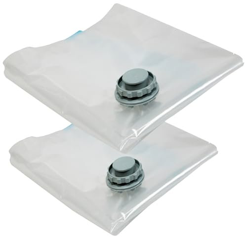 Vacuum Compression Zipper Storage Bags With Airtight Valve For Home & Travel Reusable Vacuum Storage Bags (Medium 70cmx90cm - Pack of 2))