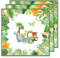 ParPix 20 Stück Dino Servietten Kindergeburtstag, 33 x 33 cm Servietten Dinosaurier für Jungen Mädchen, Dino Geburtstag Deko Papierservietten, Servietten Geburtstag Kinder, Dino Party Deko Servietten