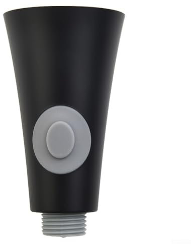Soffione doccia di ricambio telescopico resistente agli spruzzi, ad alta pressione, per vasche da bagno, roulotte, camper, compatibile con filettatura da 1/2 (nero)