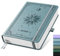 EMSHOI Notizbuch A5 Blanko, Dickes Skizzenbuch, Hardcover Leder Notizbuch 320 Seiten mit 1 Innentasche, 100gsm Blanko Papier, für Frauen Männer Schreiben, Zeichnen, Doodling, 14.5 x 21cm - Graublau