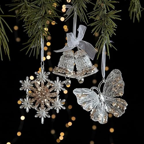Set di 8 ornamenti natalizi in cristallo acrilico per albero di Natale, adatti per albero di Natale, articoli per feste a casa
