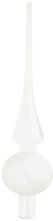 Puntale per Albero di Natale in Vetro Classico Semplice Bizzotto - Bianco lucido