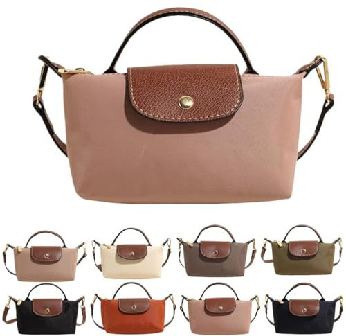 Modische Mini-Umhängetasche im Farbblock-Design für Damen, kleine All-Match-Handtasche mit verstellbarem Riemen, quadratische Vintage-Geldbörse in Volltonfarbe (Pink)