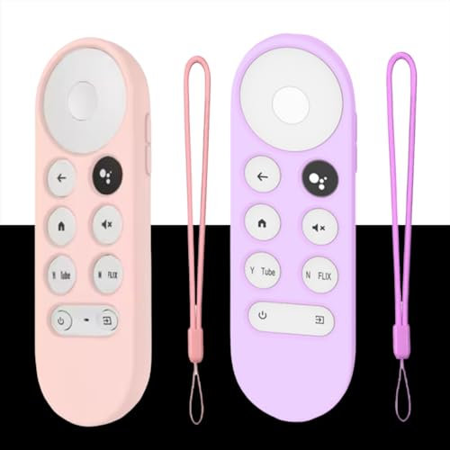 [2 Pack] Remote Compatible with Google Chromecast 2020 4K / Chromecast 2022 HD - Soft Silicone for Remote Control