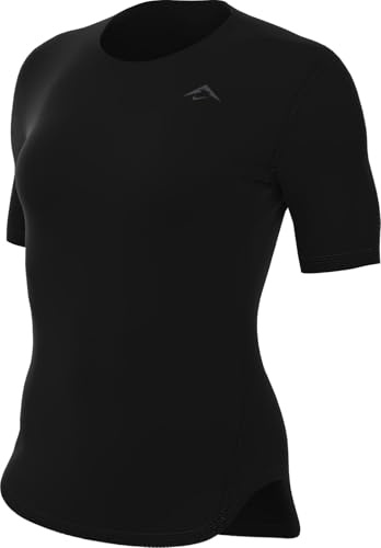 Nike Trail Dri-Fit Uv Short Sleeve Running Top (Women), Black/Black, HJ2242-010, XL