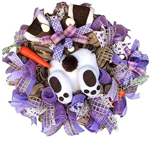 Ostern Hasen Girlande Dekoration, Osterkranz Für Die Haustür, Osterhasenkranz Für Die Haustür, Ostern Hasen Haustür Girlande, Ostern Mit Hintern Anhänger, Dekorative Künstliche Blumen Kränze